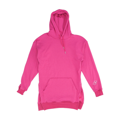 Magenta Solid Hoodie Pullover