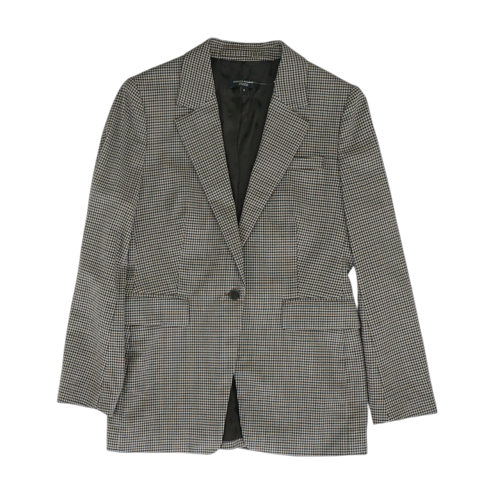 Beige Check Blazer