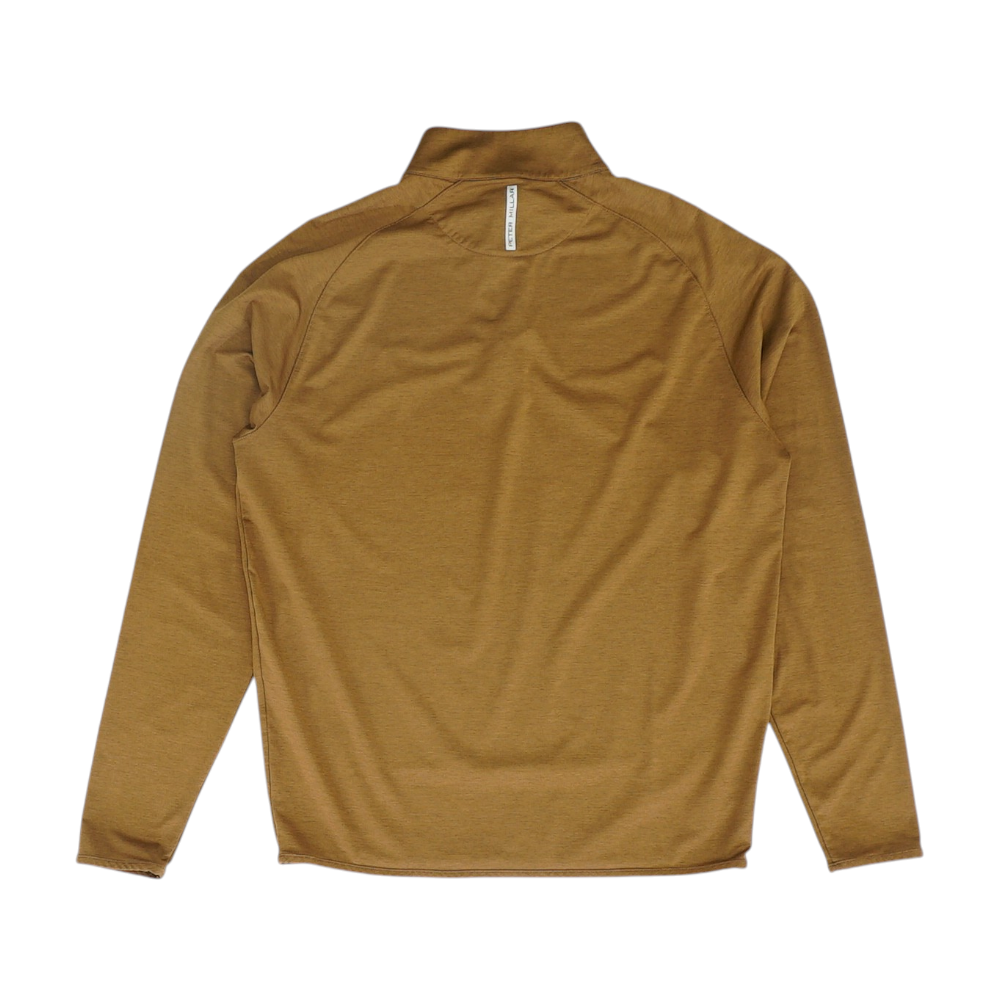 Brown Solid 1/4 Zip Pullover
