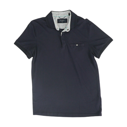 Navy Solid Short Sleeve Polo