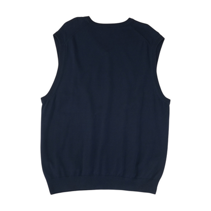 Navy Solid Vest Sweater