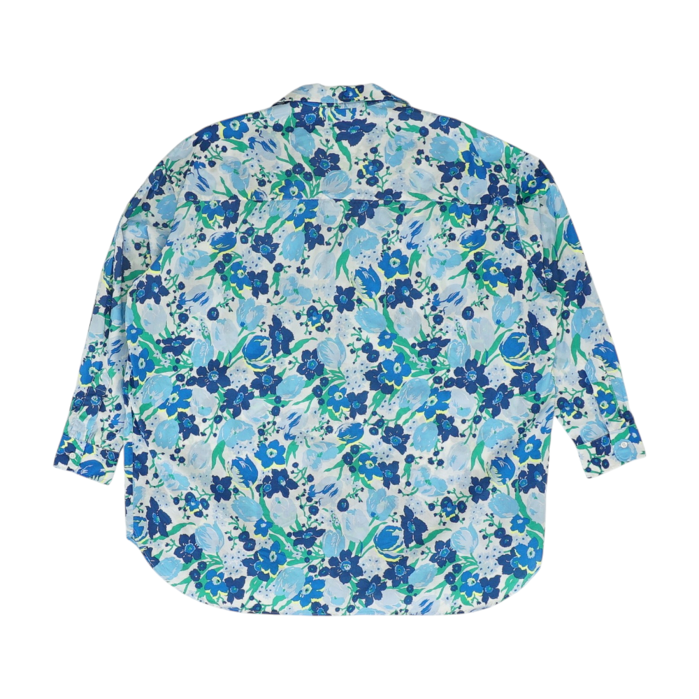 Blue Floral Button Down