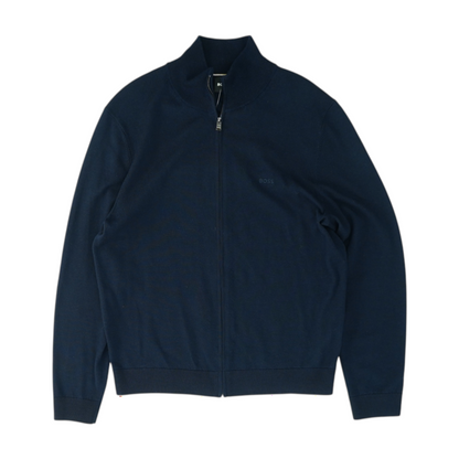 Navy Solid Cardigan Sweater