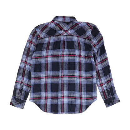 Navy Plaid Button Down