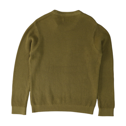 Khaki Solid Pullover Sweater