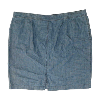 Blue Plus Size Mini Skirt