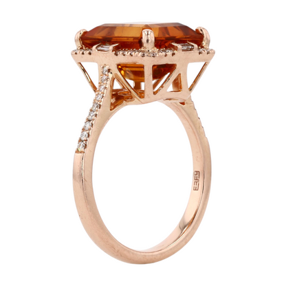 6 1/8 ctw 14K Rose Gold Citrine Fashion Ring
