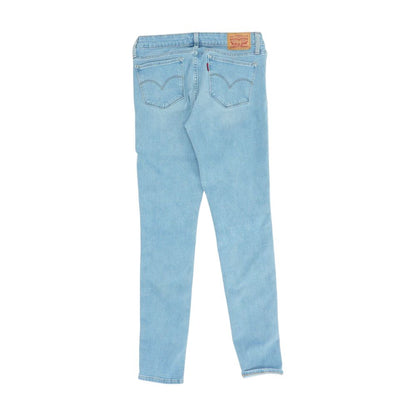 Blue Mid Rise Skinny Leg Jeans