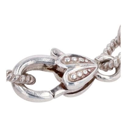Sterling Silver Cubic Zirconia Chain Bracelet
