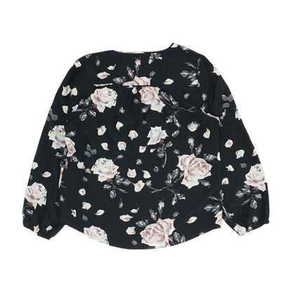 Black Floral Blouse