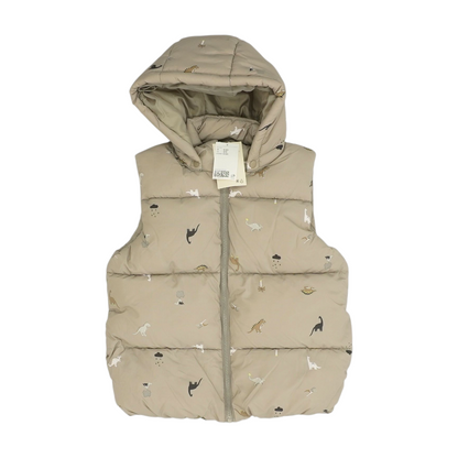Beige Graphic Vest