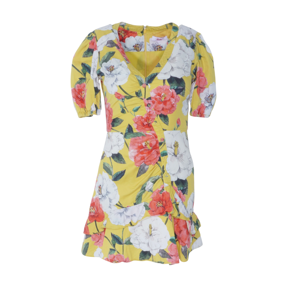 Yellow Floral Mini Dress