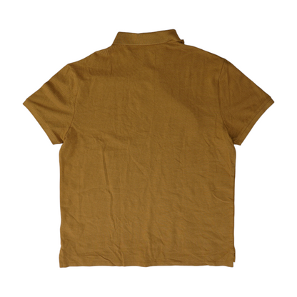 Tan Solid Short Sleeve Polo