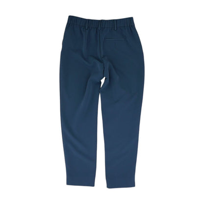 Blue Solid Dress Pants