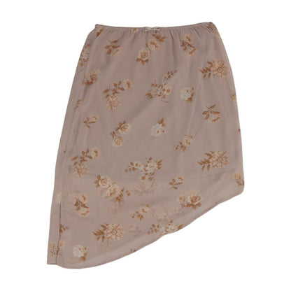 Pink Floral Midi Skirt