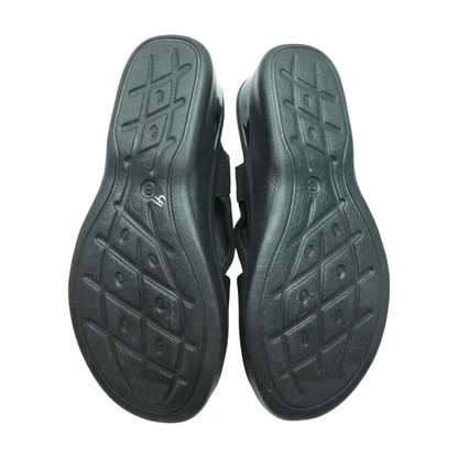 Black Wedged Sandals