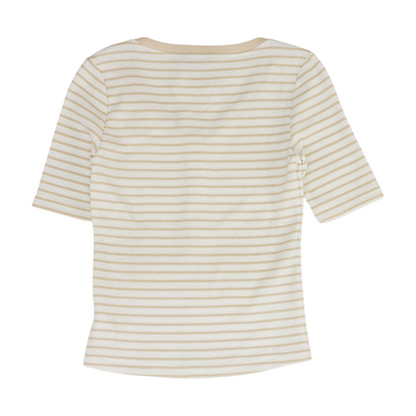 Beige Striped Blouse