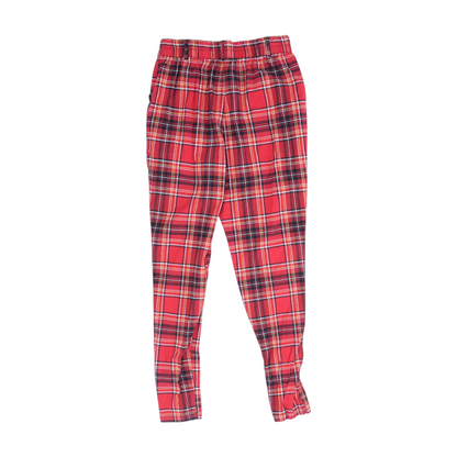 Red Plaid Tapered Pants
