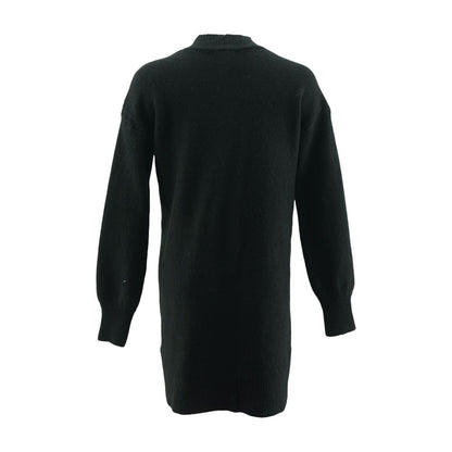 Black Solid Cardigan Sweater