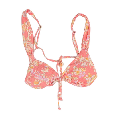 Coral Floral Swim Top