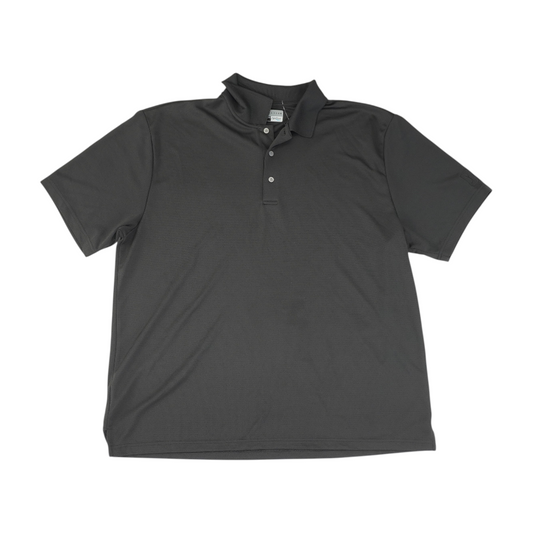 Gray Solid Short Sleeve Polo