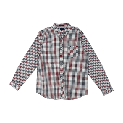 Red Check Long Sleeve Button Down