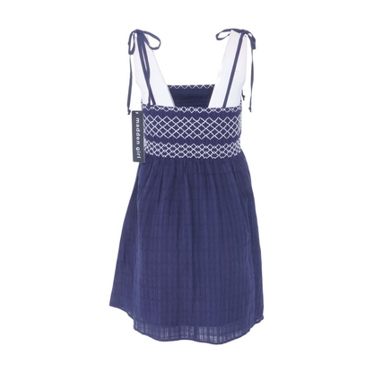 Navy Abstract Mini Dress