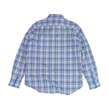 Blue Plaid Long Sleeve Button Down
