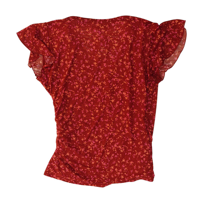 Red Floral Blouse