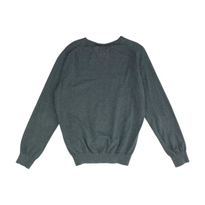 Gray Solid Pullover Sweater