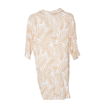 White Tropical Mini Dress