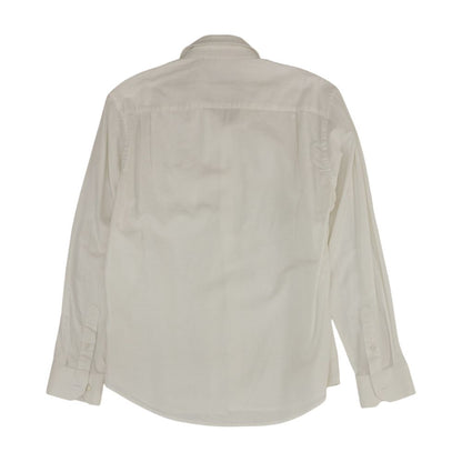 White Solid Long Sleeve Button Down