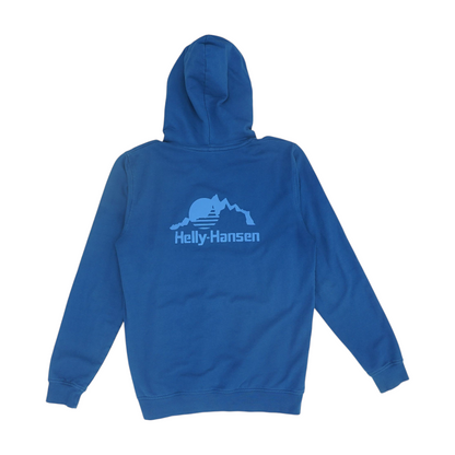 Blue Solid Hoodie Pullover
