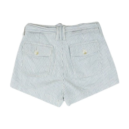 White Striped Chino Shorts