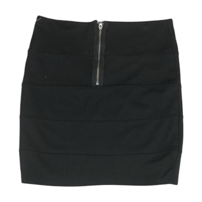 Black Solid Mini Skirt