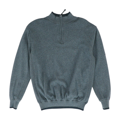 Gray Solid 1/4 Zip Pullover