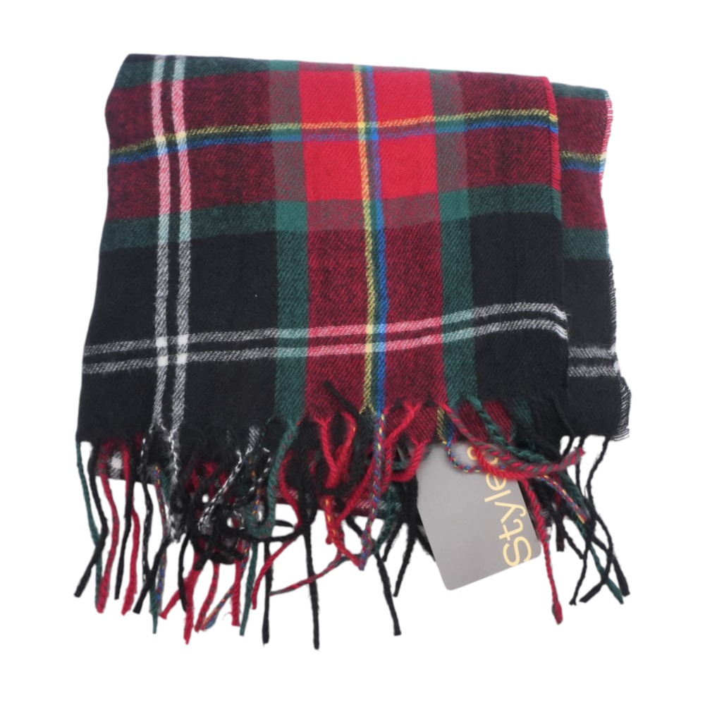 Multi Plaid 100% Polyester Scarf