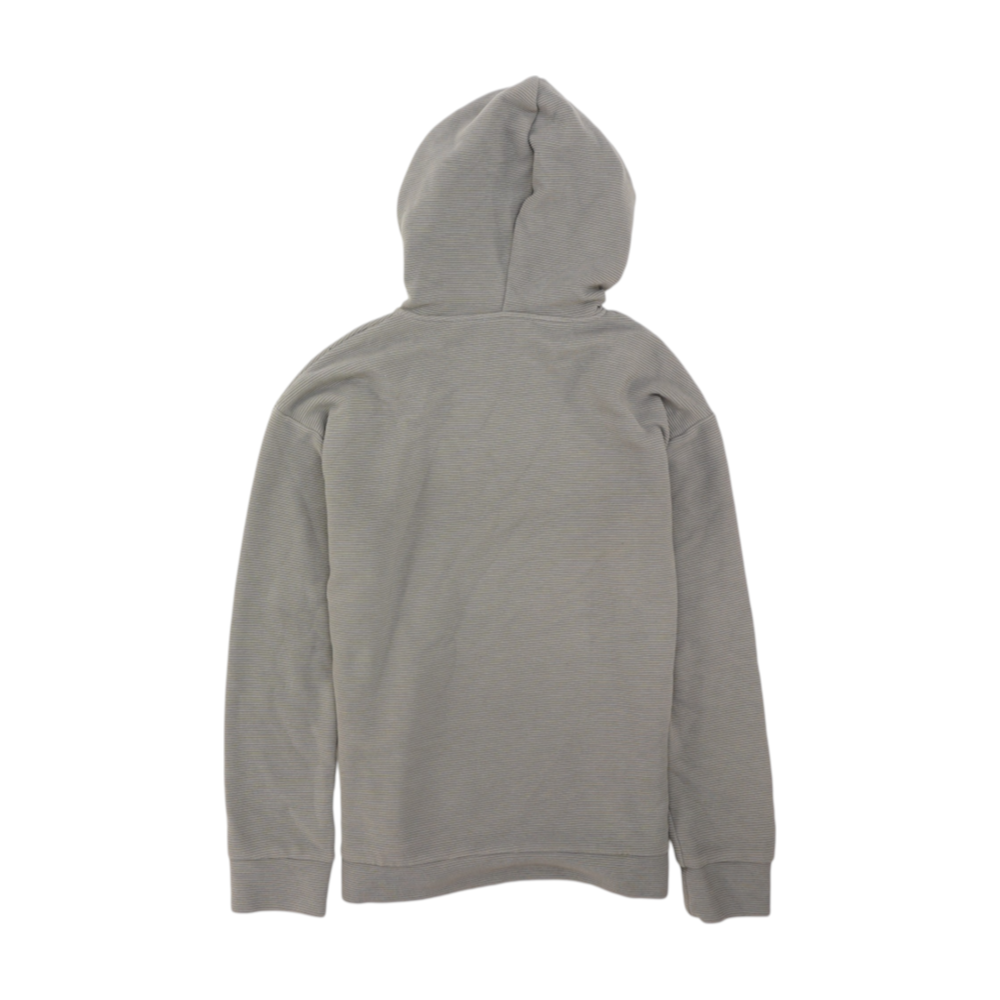 Gray Solid Hoodie Pullover
