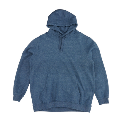 Blue Solid Hoodie Pullover