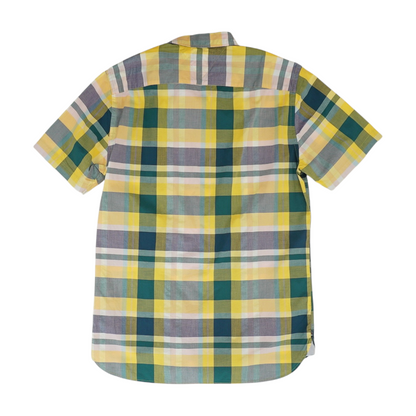 Yellow Plaid Short Sleeve Button Down
