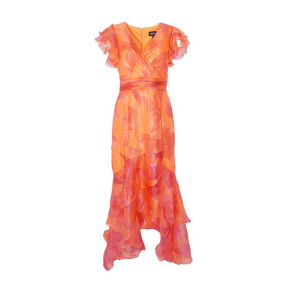 Orange Floral Maxi Dress