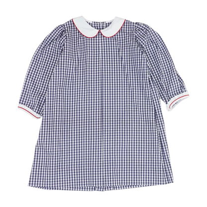 Navy Check Dress