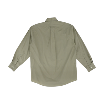 Tan Solid Long Sleeve Button Down
