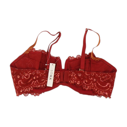 Red Floral Bra