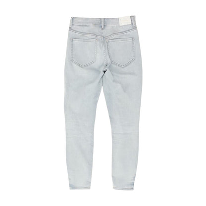 Blue Solid High Rise Skinny Leg Jeans