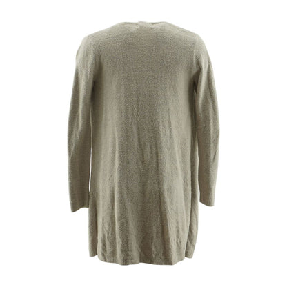 Beige Solid Cardigan Sweater