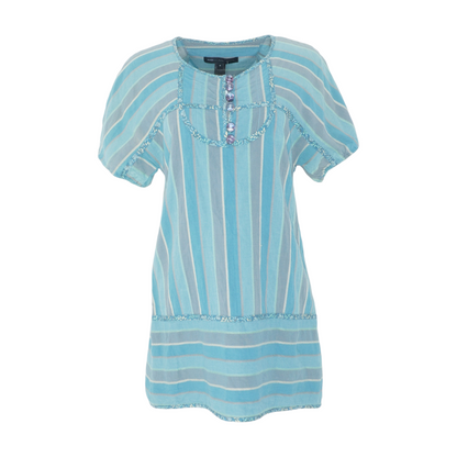 Blue Striped Mini Dress