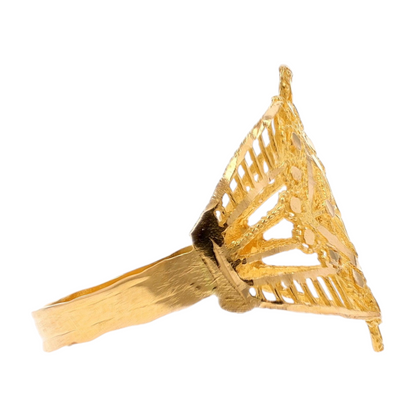 21K Yellow Gold Fashion Ring