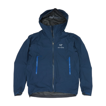 Blue Solid Rain Jacket