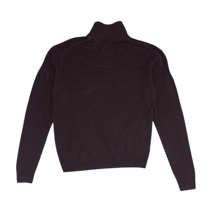 Maroon Solid 1/4 Zip Sweater